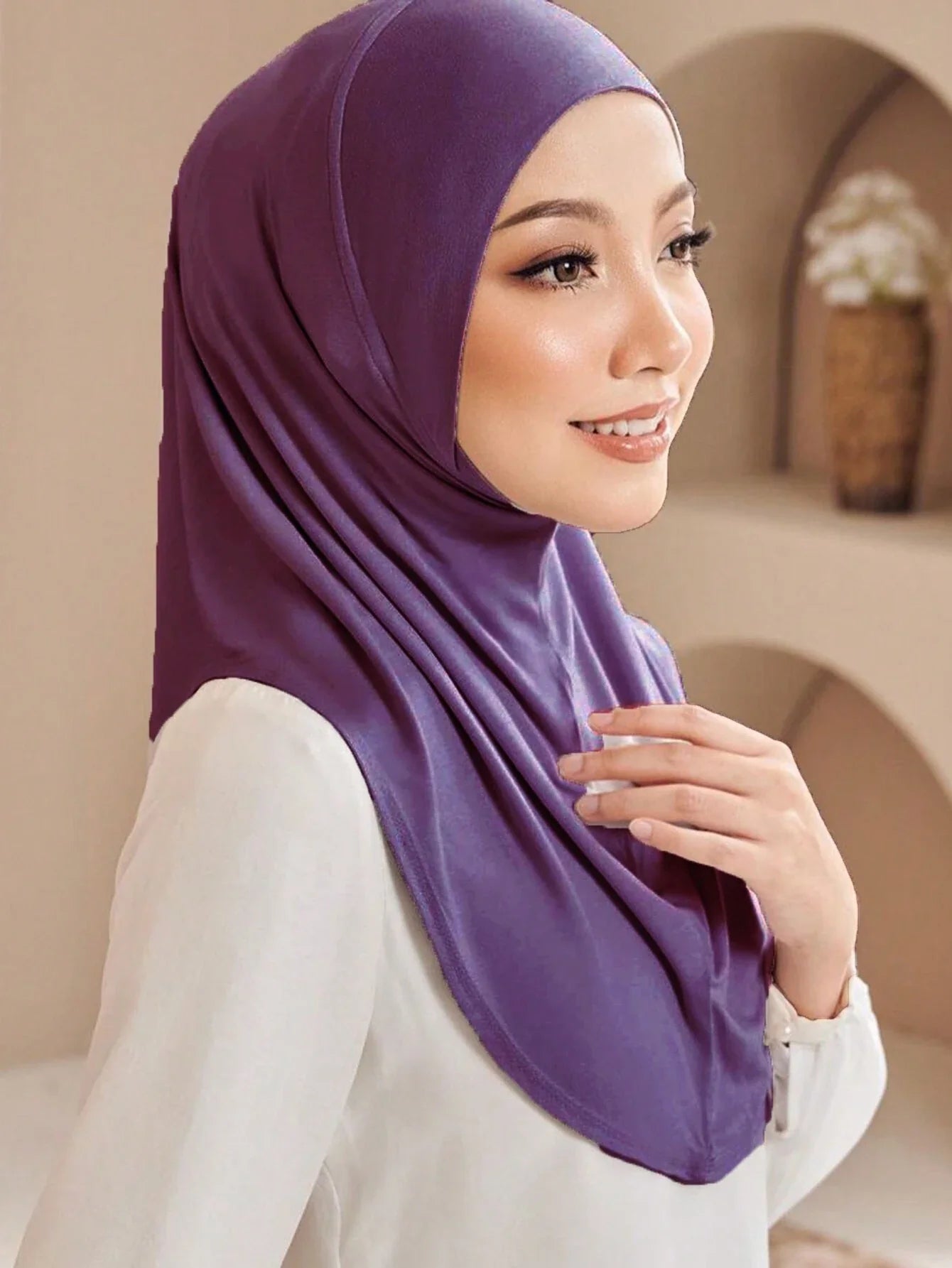 L Size Viscose Instant Hijab