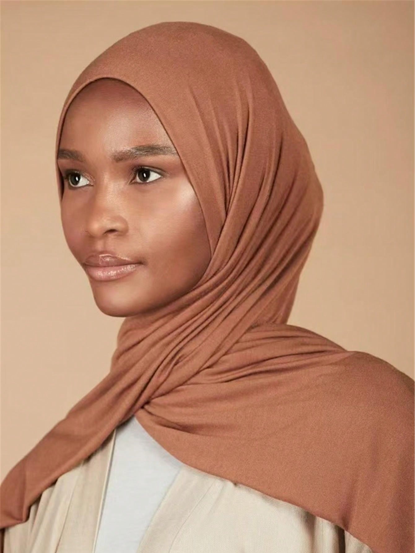 Soft Solid Color Jersey Hijab