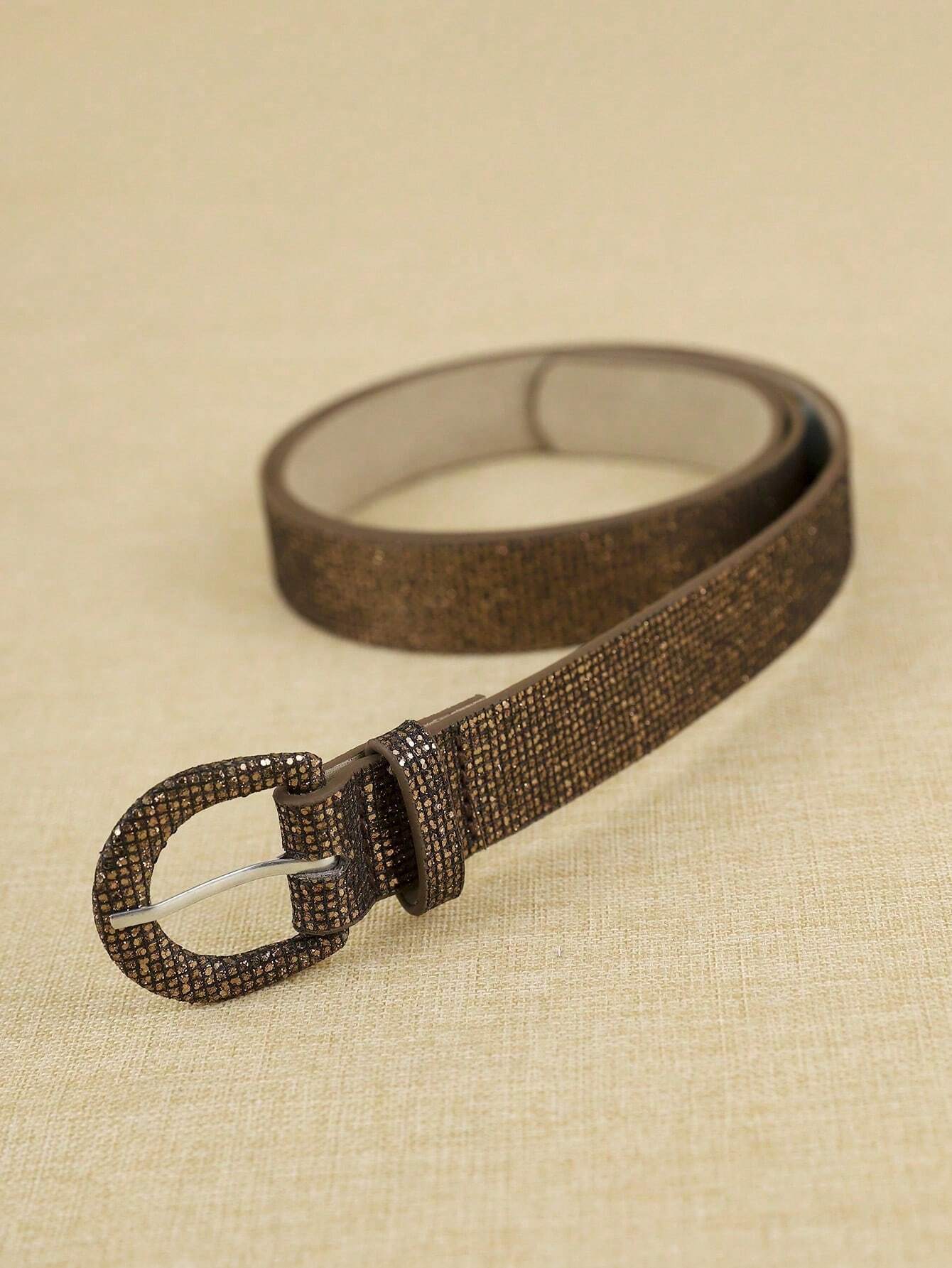 Women PU Glitter Waist Belt