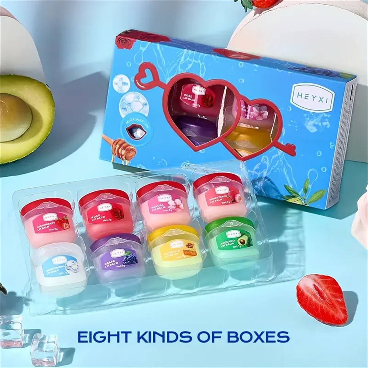 8pcs Hydrating Lip Balm Set