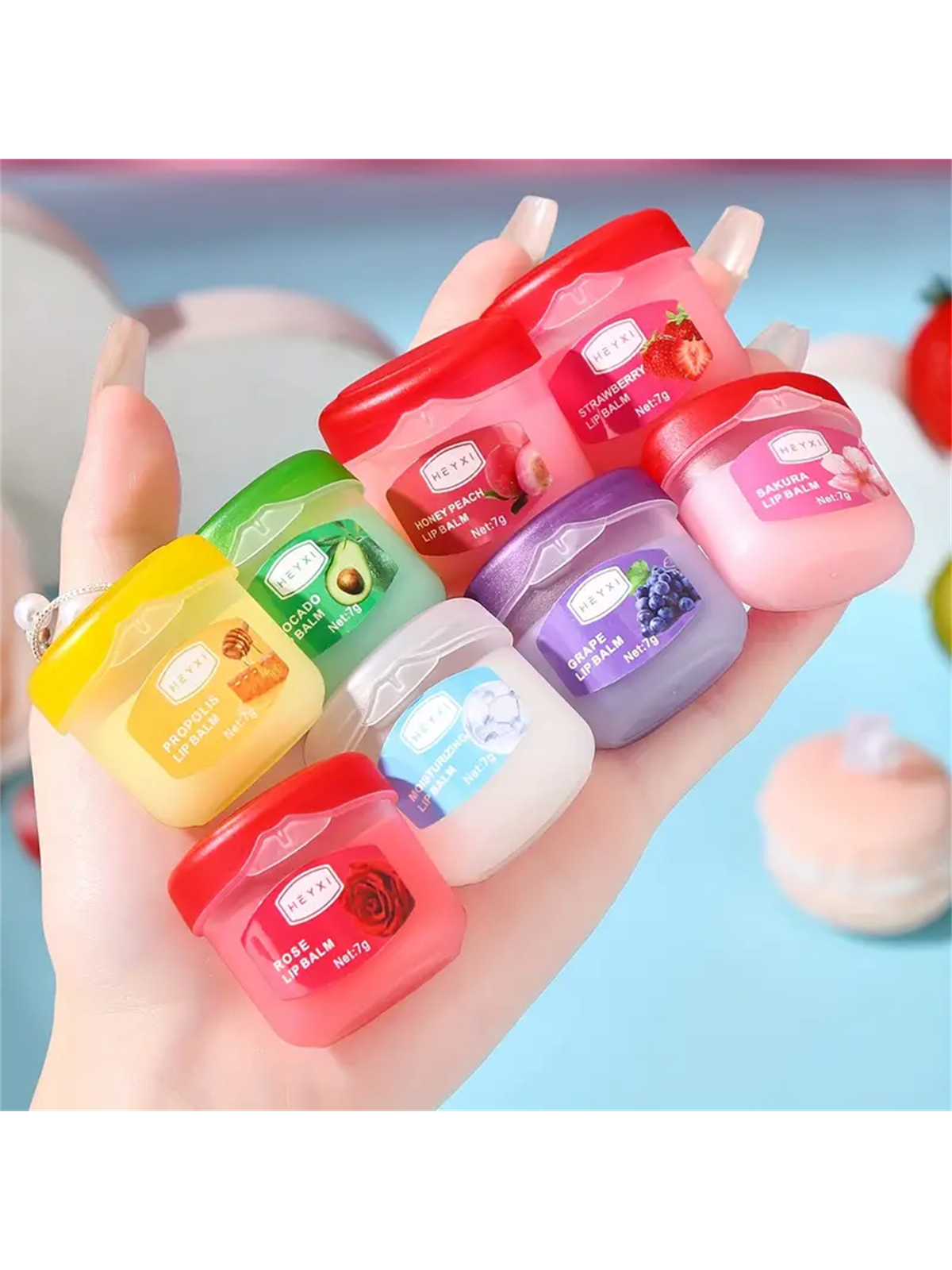 8pcs Hydrating Lip Balm Set