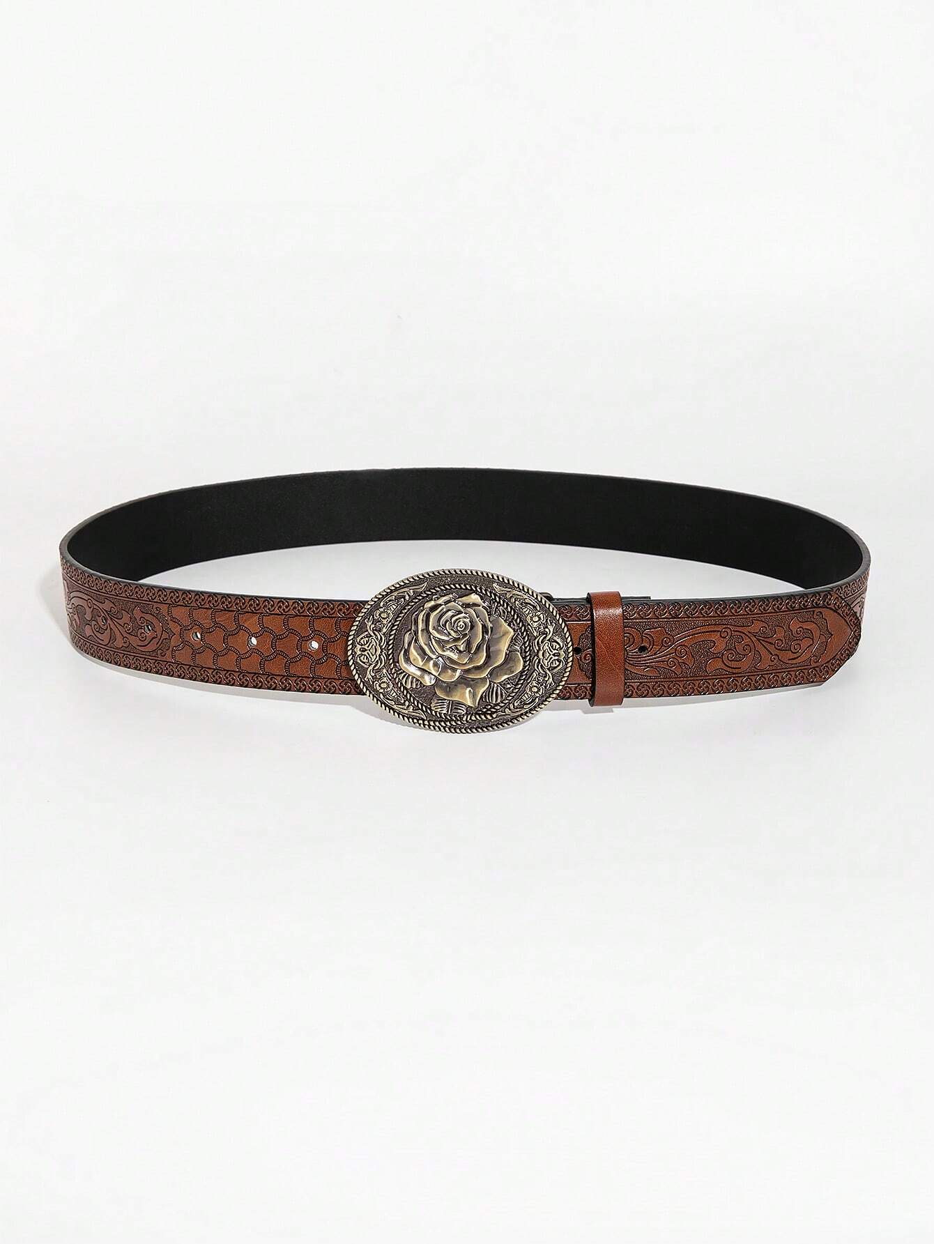 Retro Dragon Buckle Leather Belt
