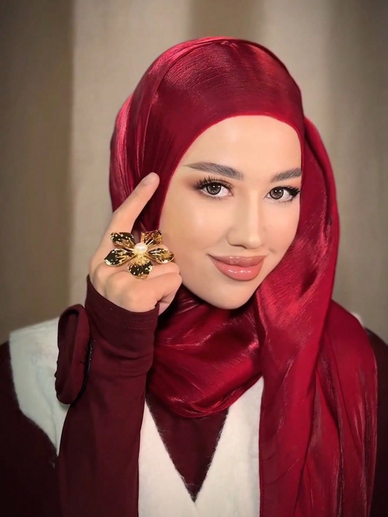 Basic Solid Color Silk Hijab