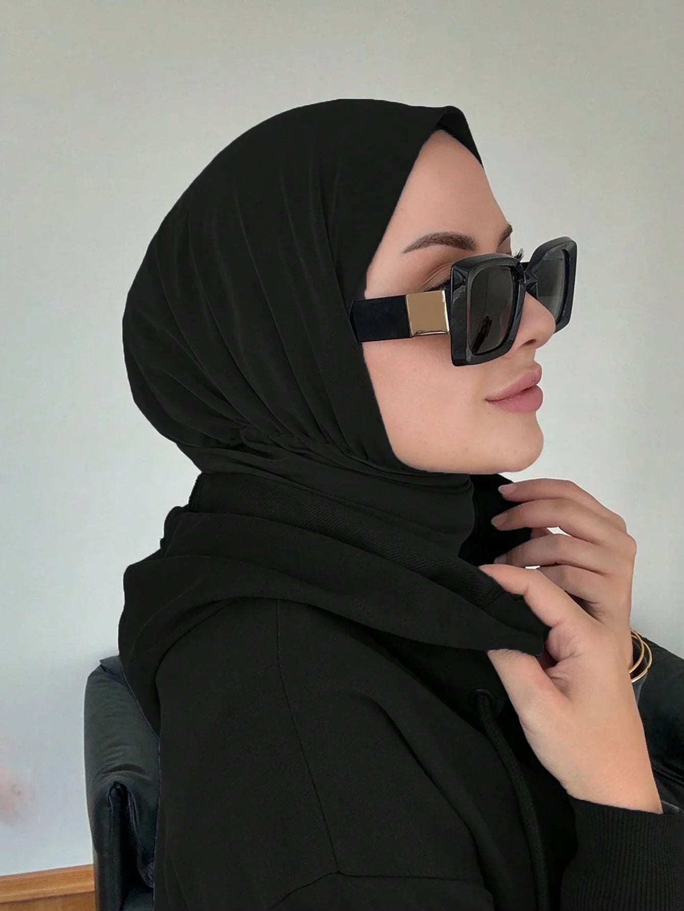 Instant Button Fastened Hijab