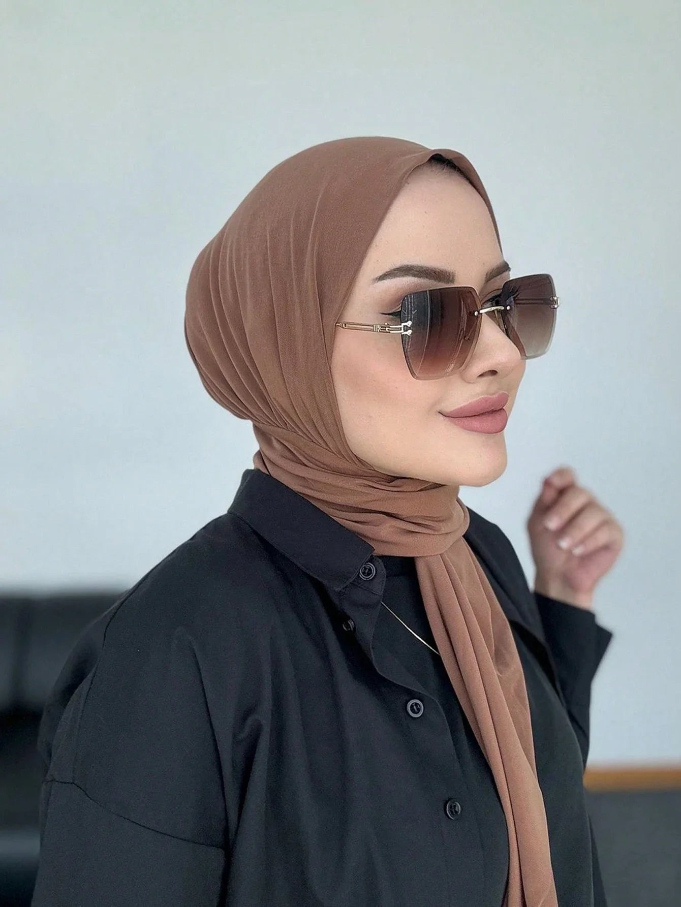 Instant Button Fastened Hijab