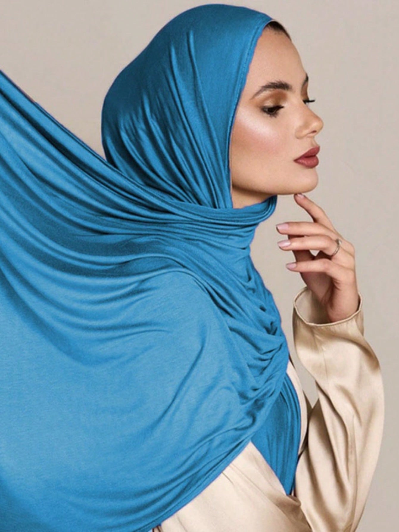 Plus Size Knitted Headscarf Shawl