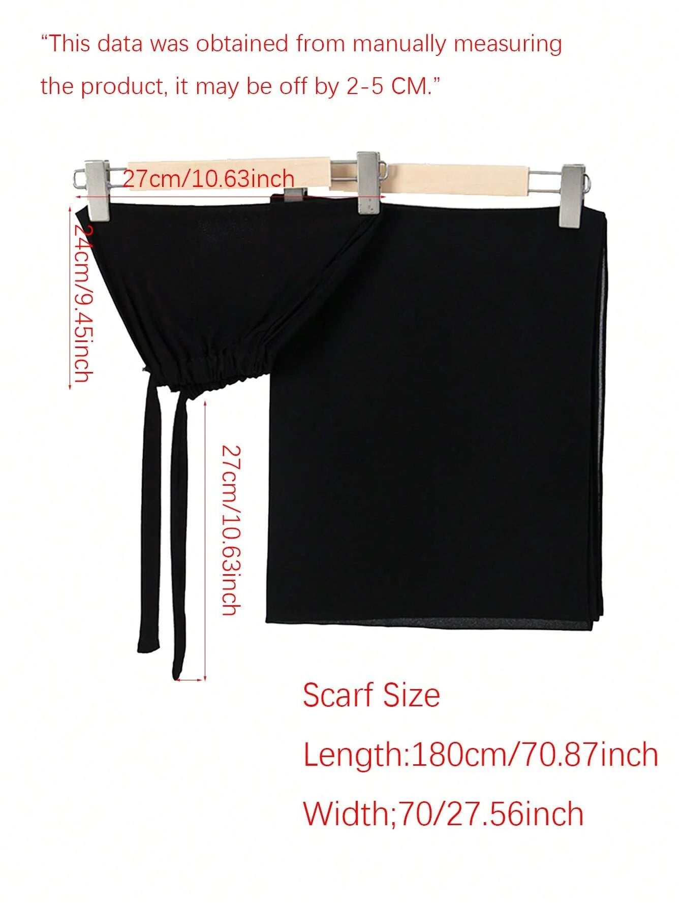 2PCS Women Turban Scarf Set