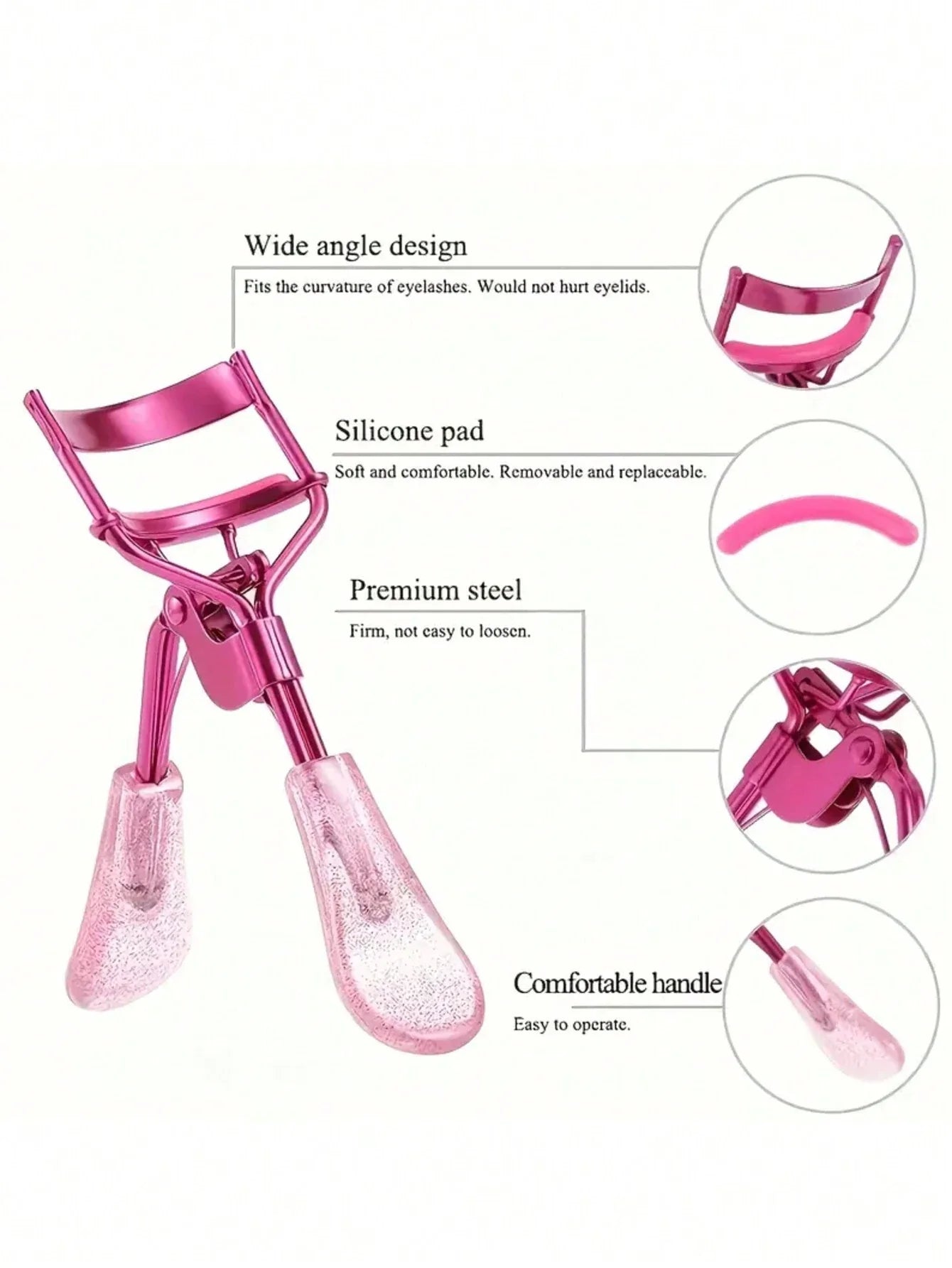 Stainless Steel Glitter Eyelash Curler