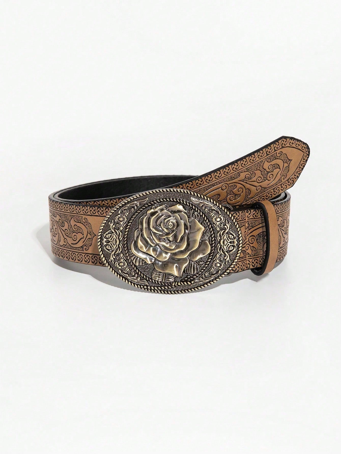Retro Dragon Buckle Leather Belt
