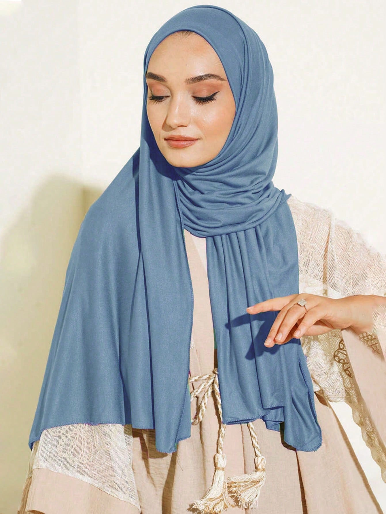 Large Solid Color Hijab Scarf