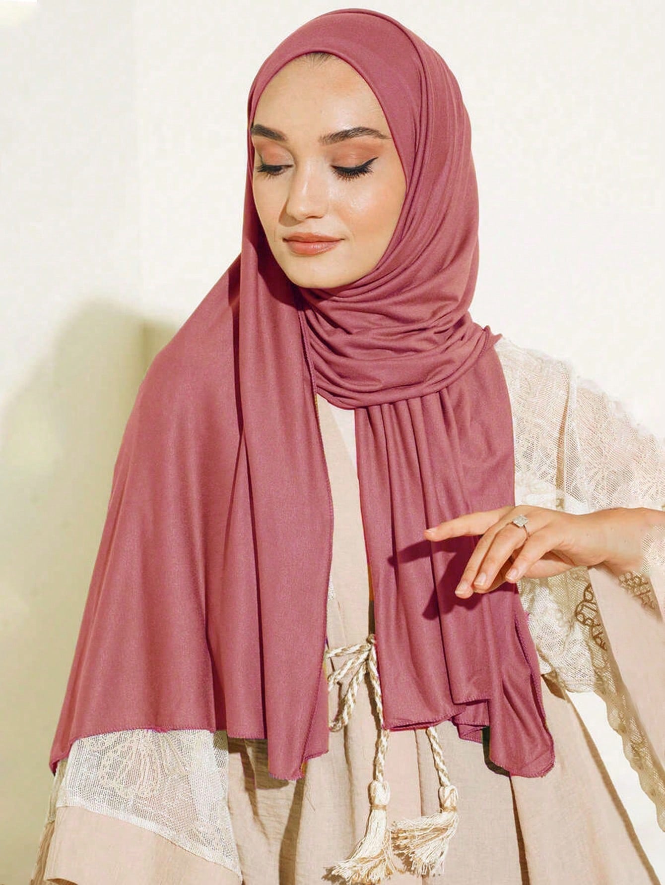Large Solid Color Hijab Scarf