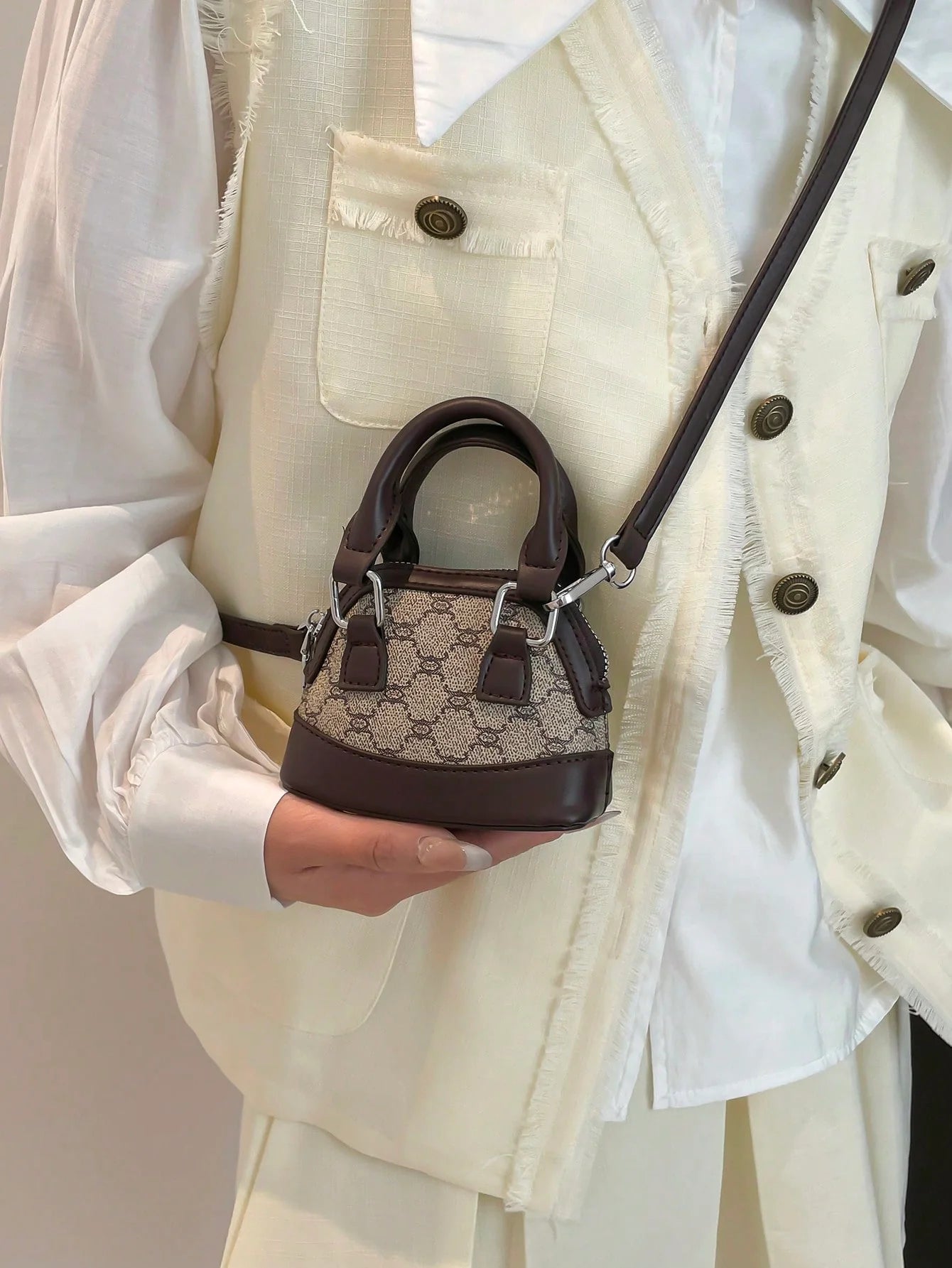 Mini Rhombus Colorblock Shoulder Bag