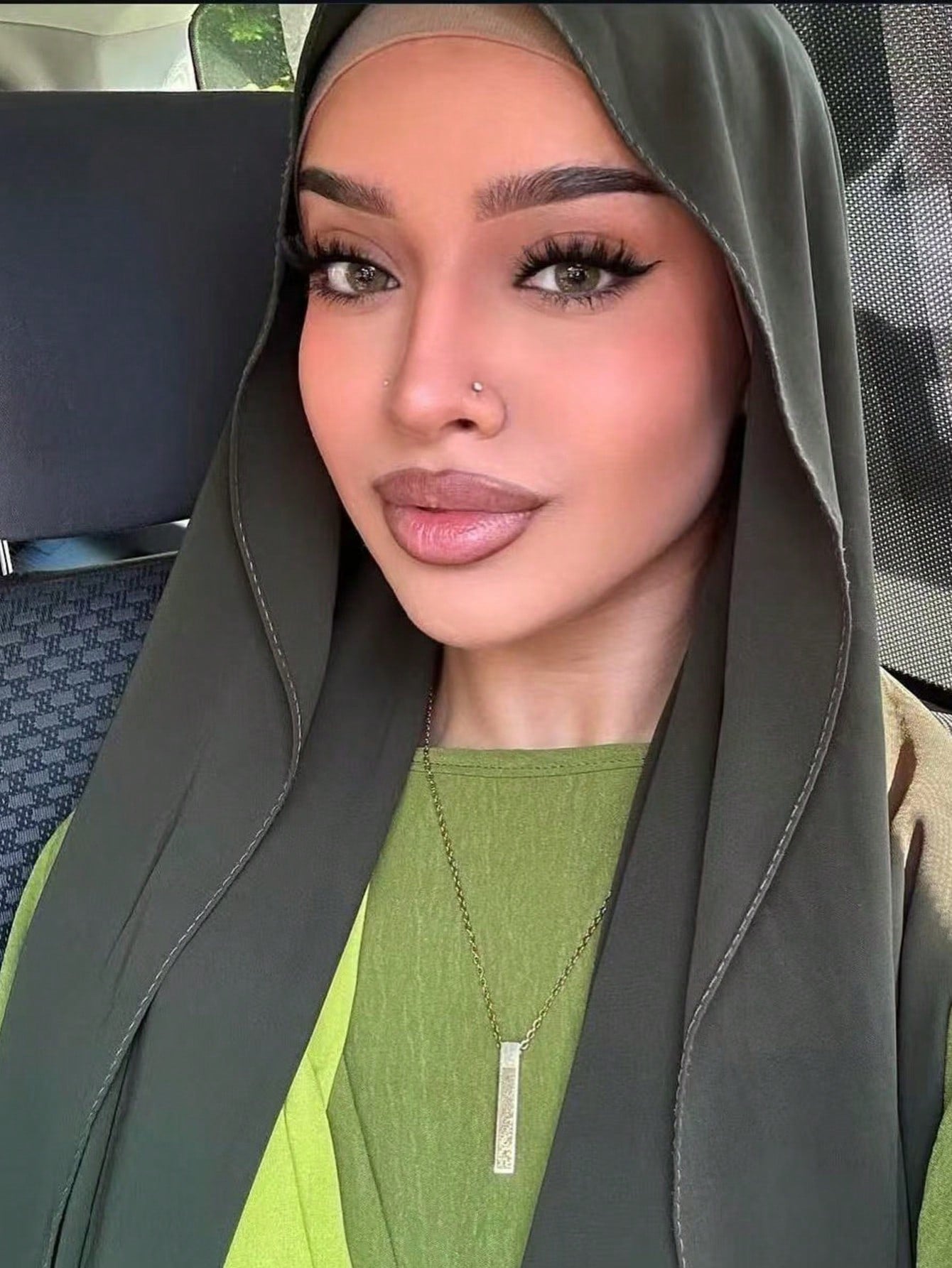 Faux Pearl Chiffon Hijab Scarf