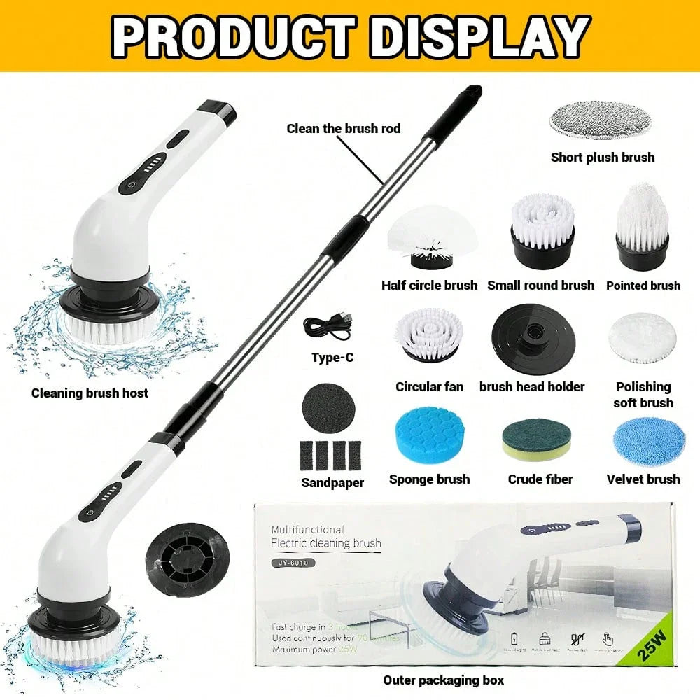 Cordless Electric Spin Scrubber Set