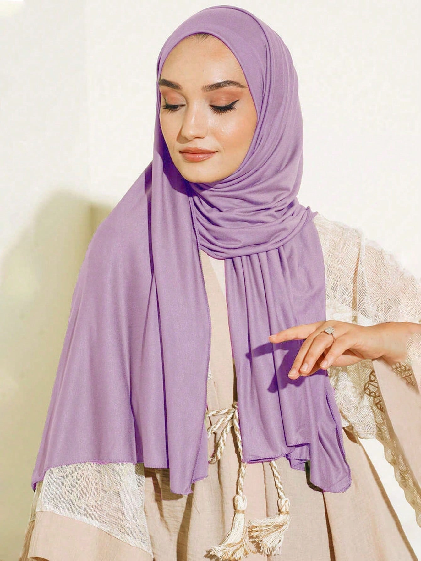 Large Solid Color Hijab Scarf