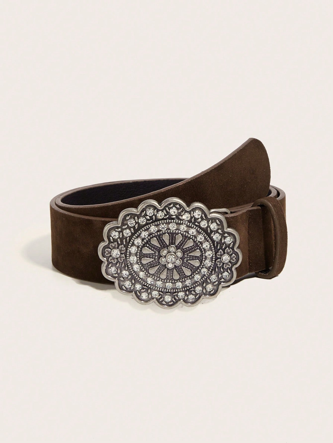 Retro Metal Buckle Leather Belt