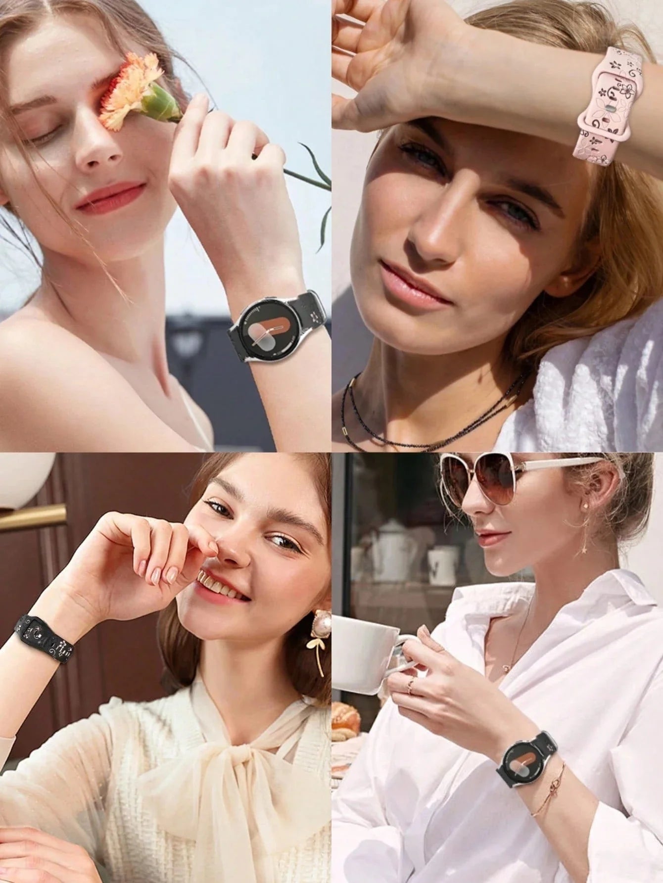 Floral Silicone Samsung Watch Band