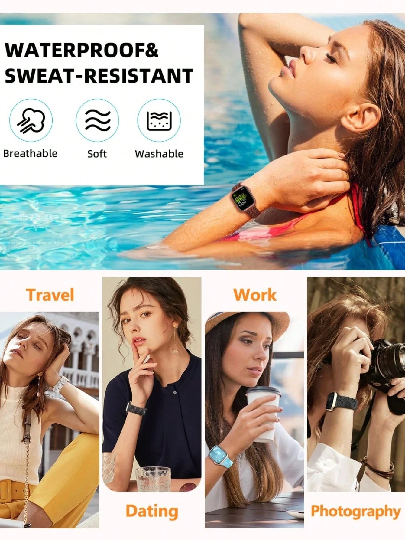 Floral Silicone Galaxy Watch Band