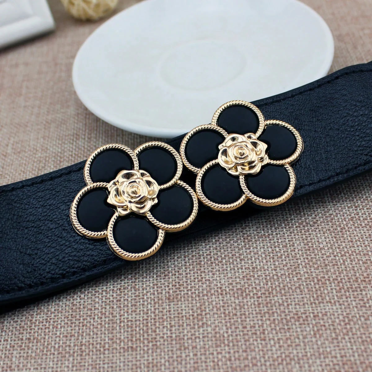 Women's Solid Color Elastic Belts