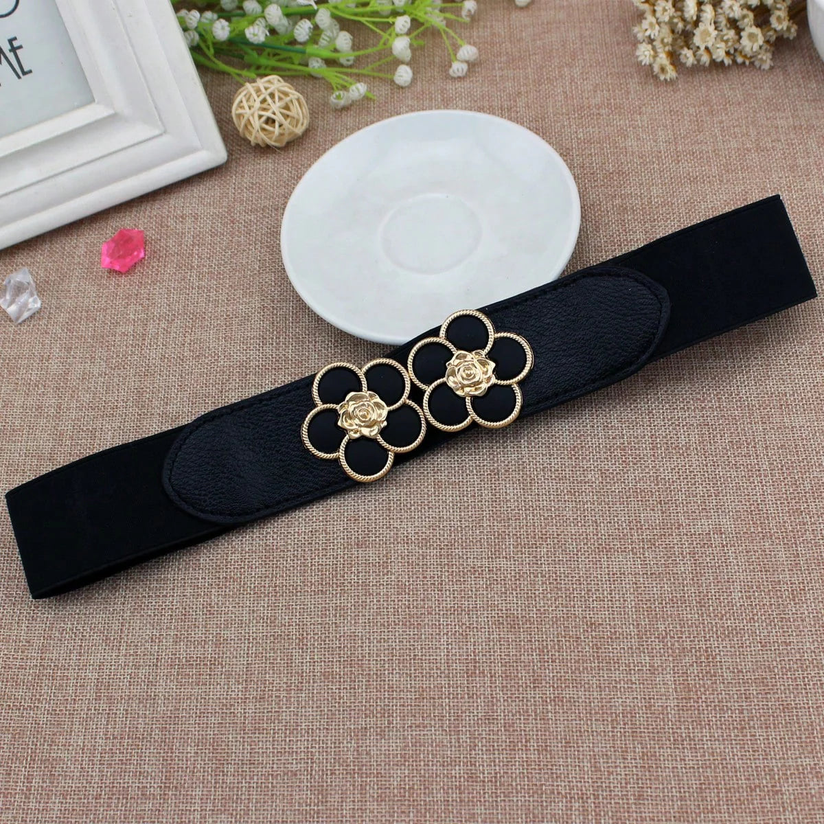 Women's Solid Color Elastic Belts