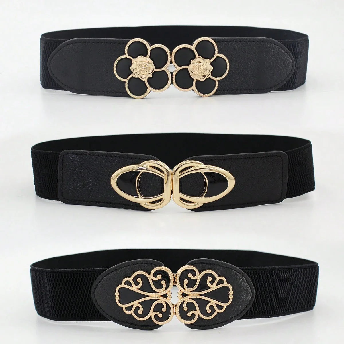 Women's Solid Color Elastic Belts