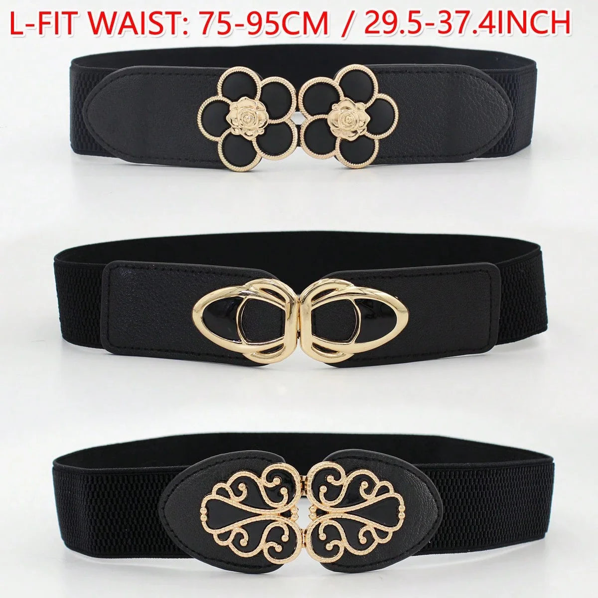 Women's Solid Color Elastic Belts