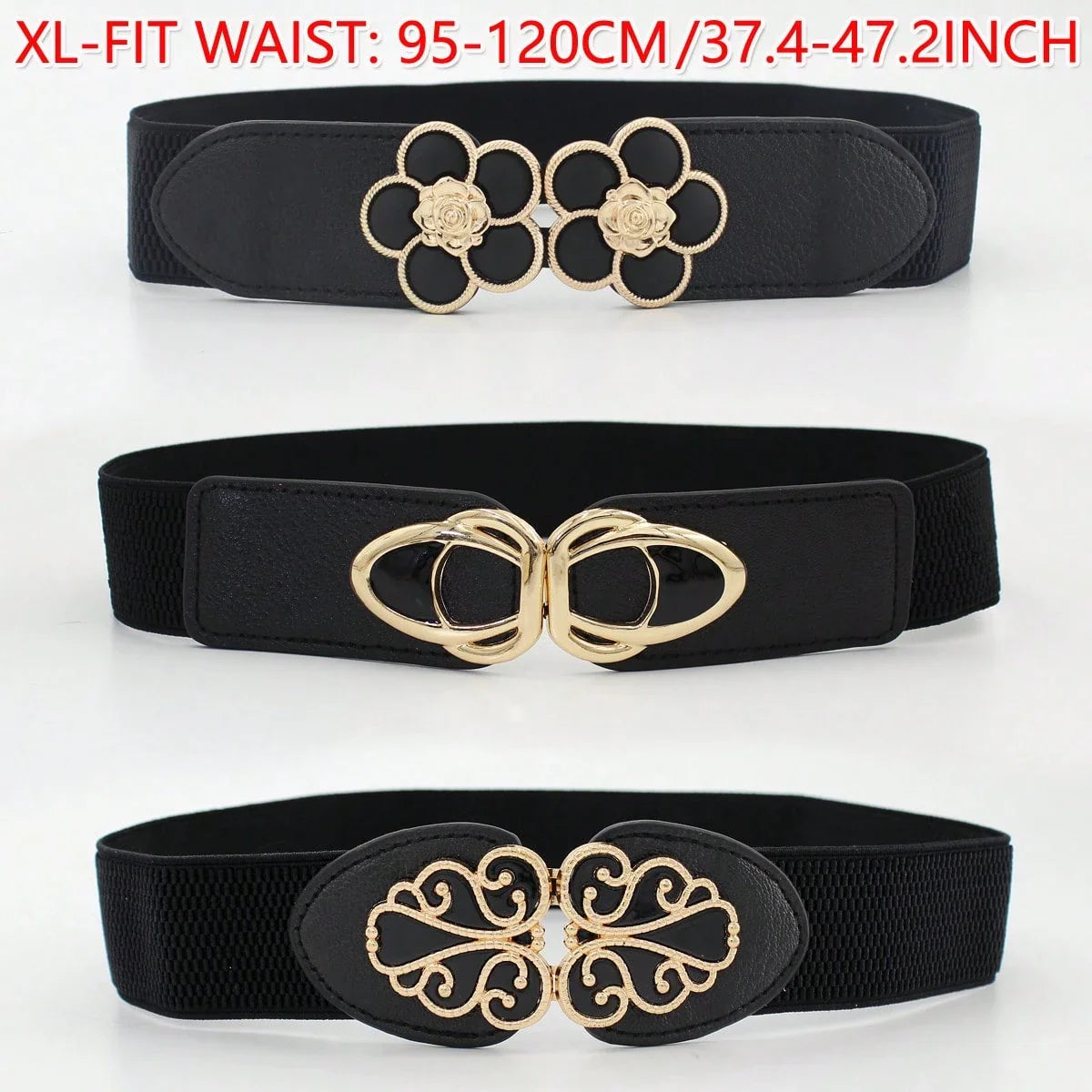 Women's Solid Color Elastic Belts