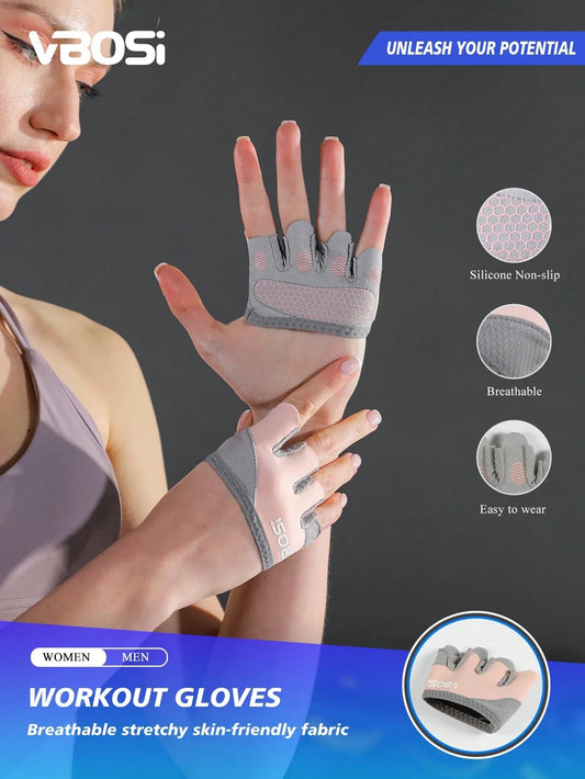 VBOSI Unisex Four-Finger Workout Gloves