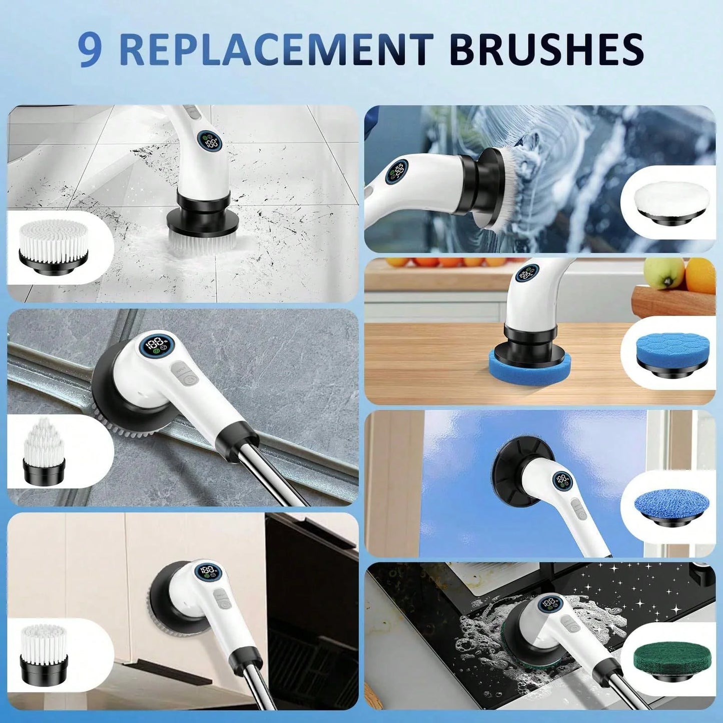 13-in-1 Electric Rotary Scrubber