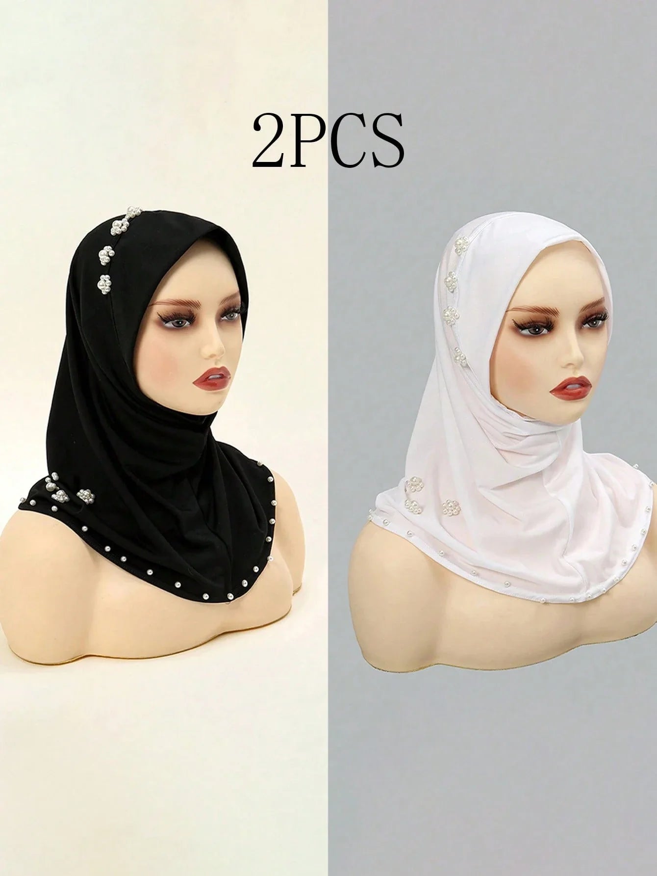 Elegant Pearl & Flower Hijab