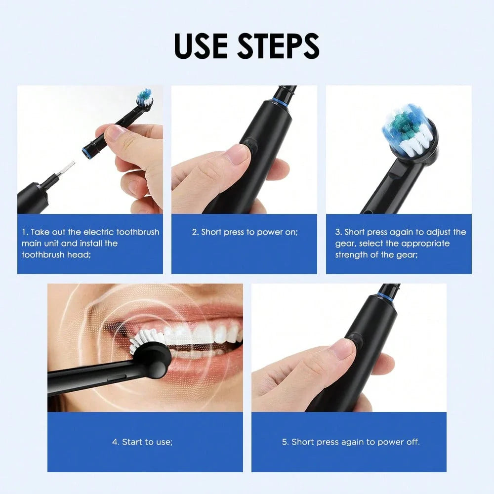 Electric Rotating Toothbrush With Modes