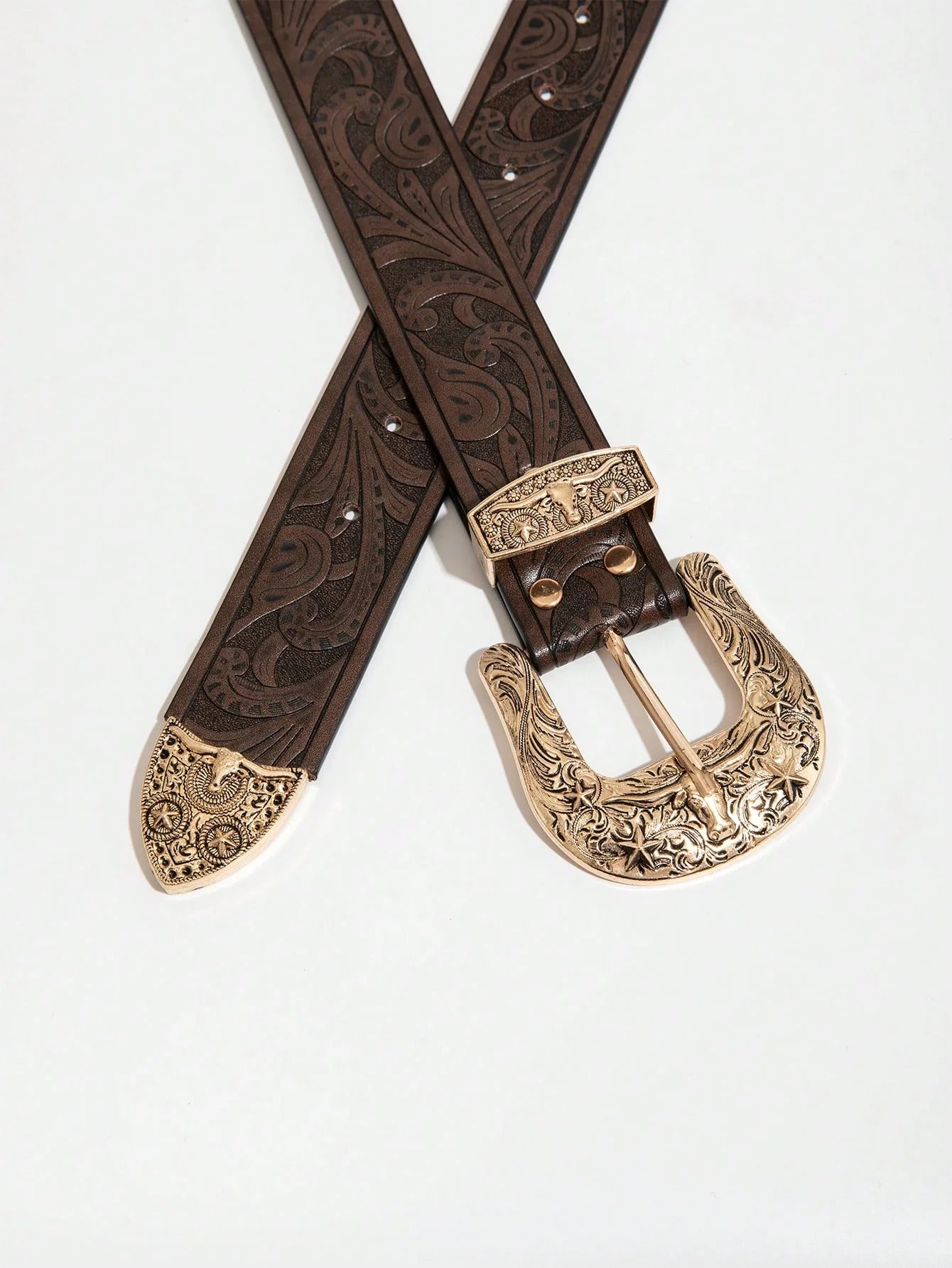 Vintage Western Bull & Dragon Belt