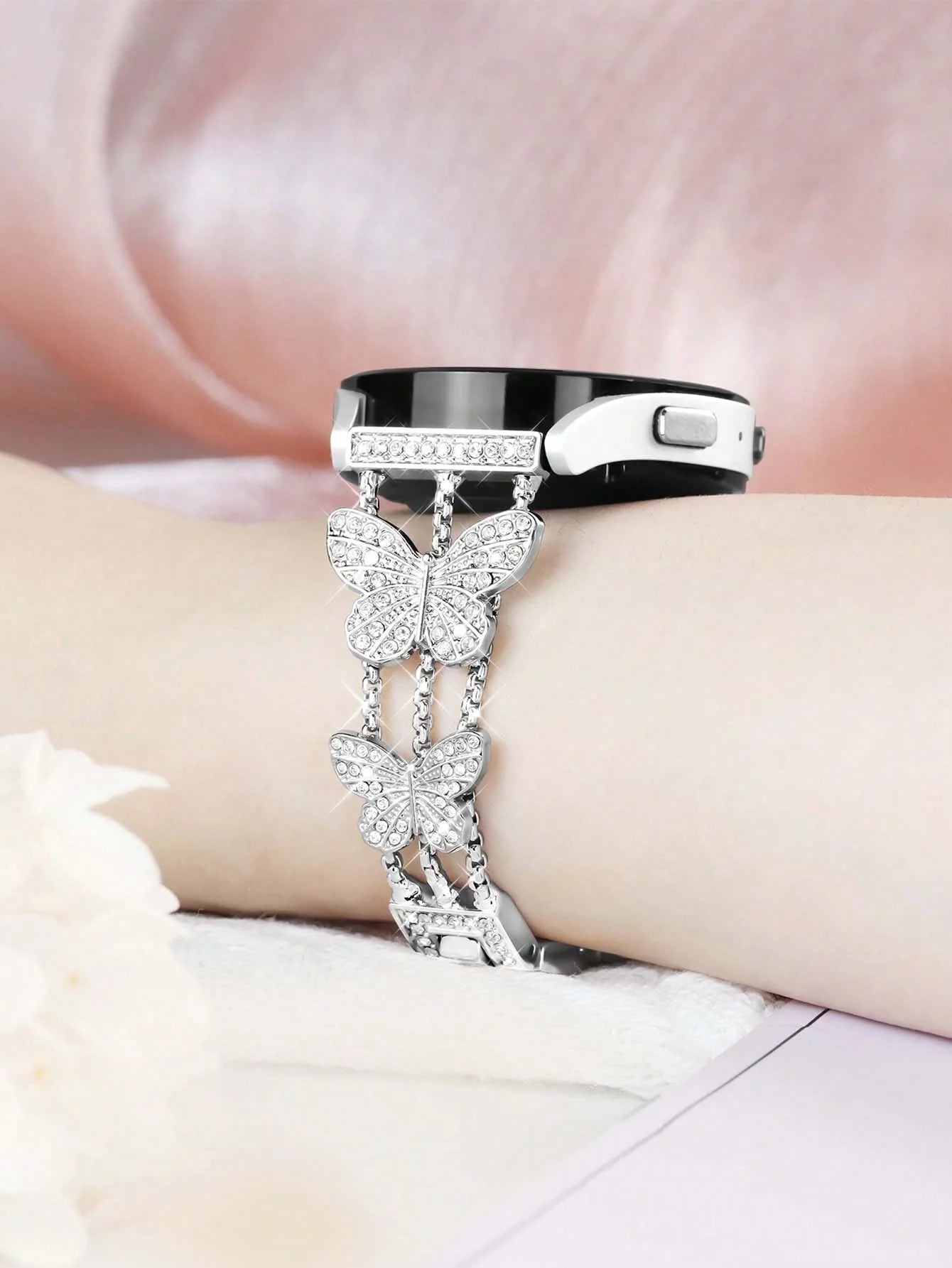 Silver Butterfly Smartwatch Band