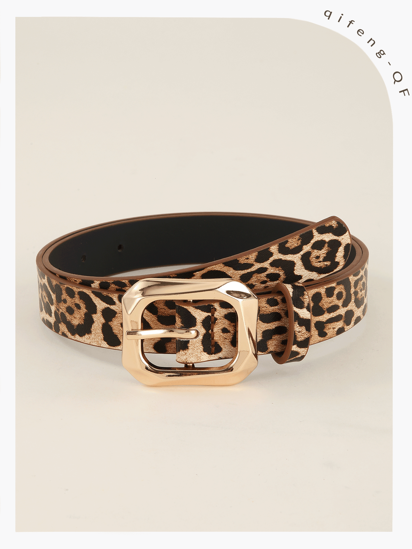 3PCS Gold Square Buckle Belts