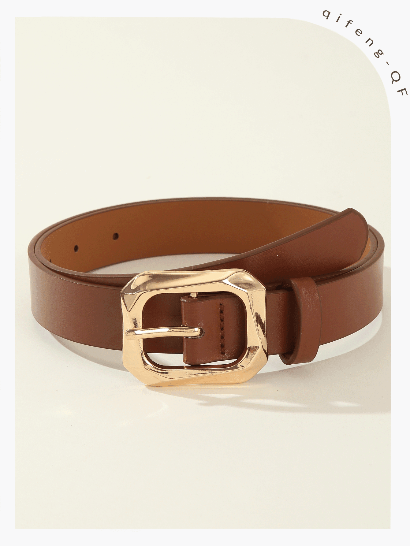 3PCS Gold Square Buckle Belts