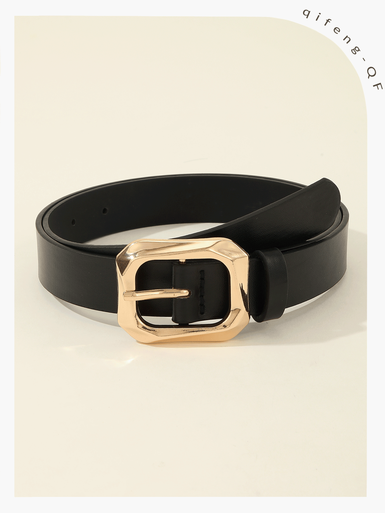 3PCS Gold Square Buckle Belts