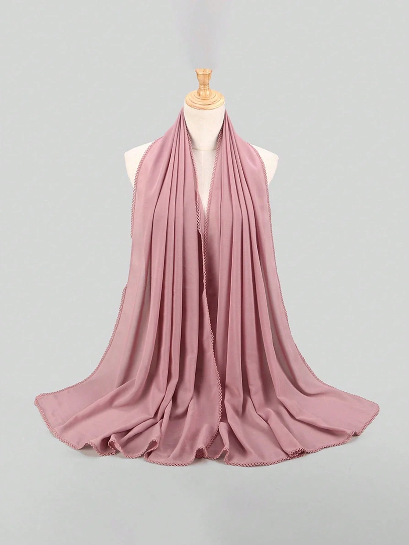 FADZOYLE Chiffon Crochet Edge Scarf