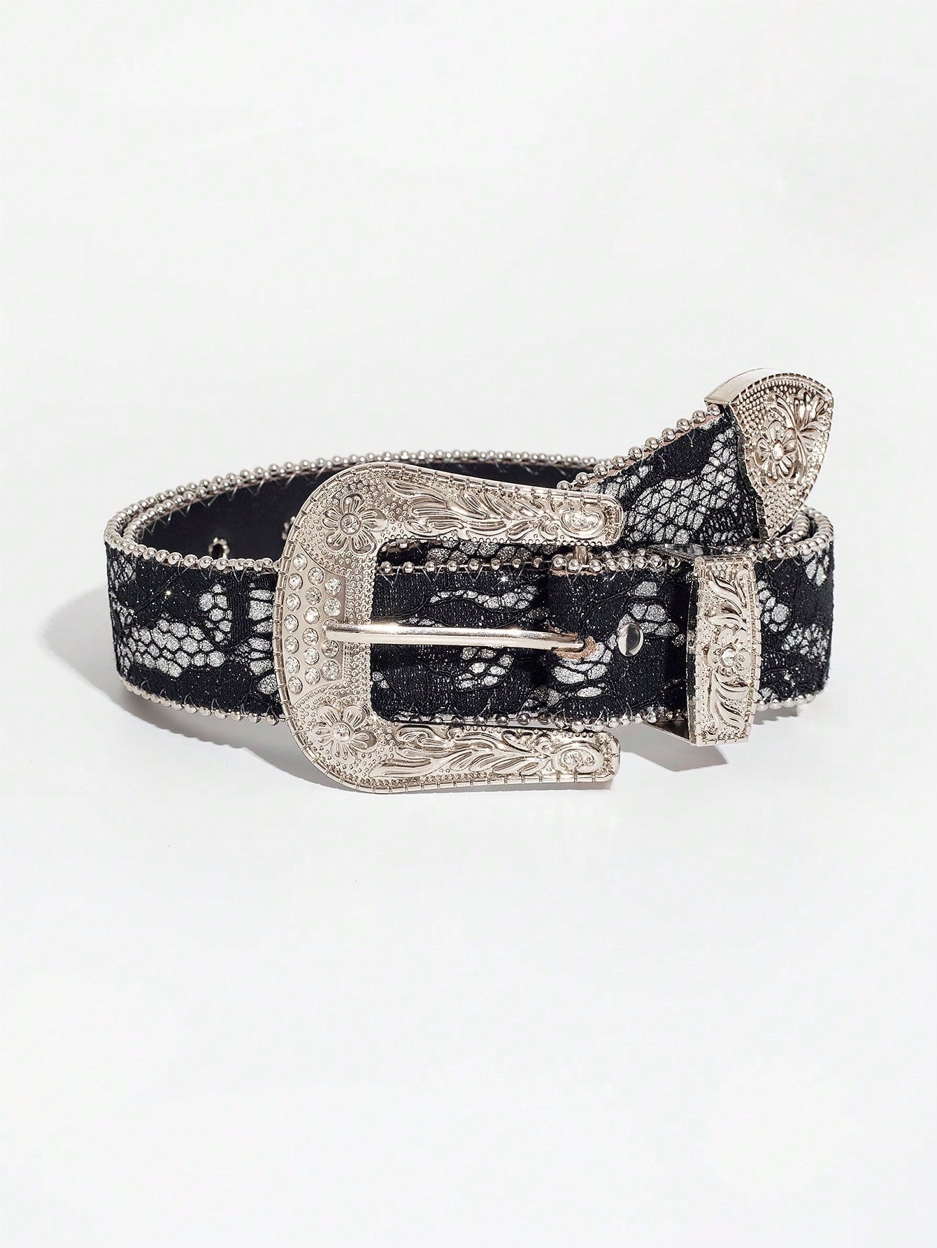 Multicolor Flower Embossed Belt