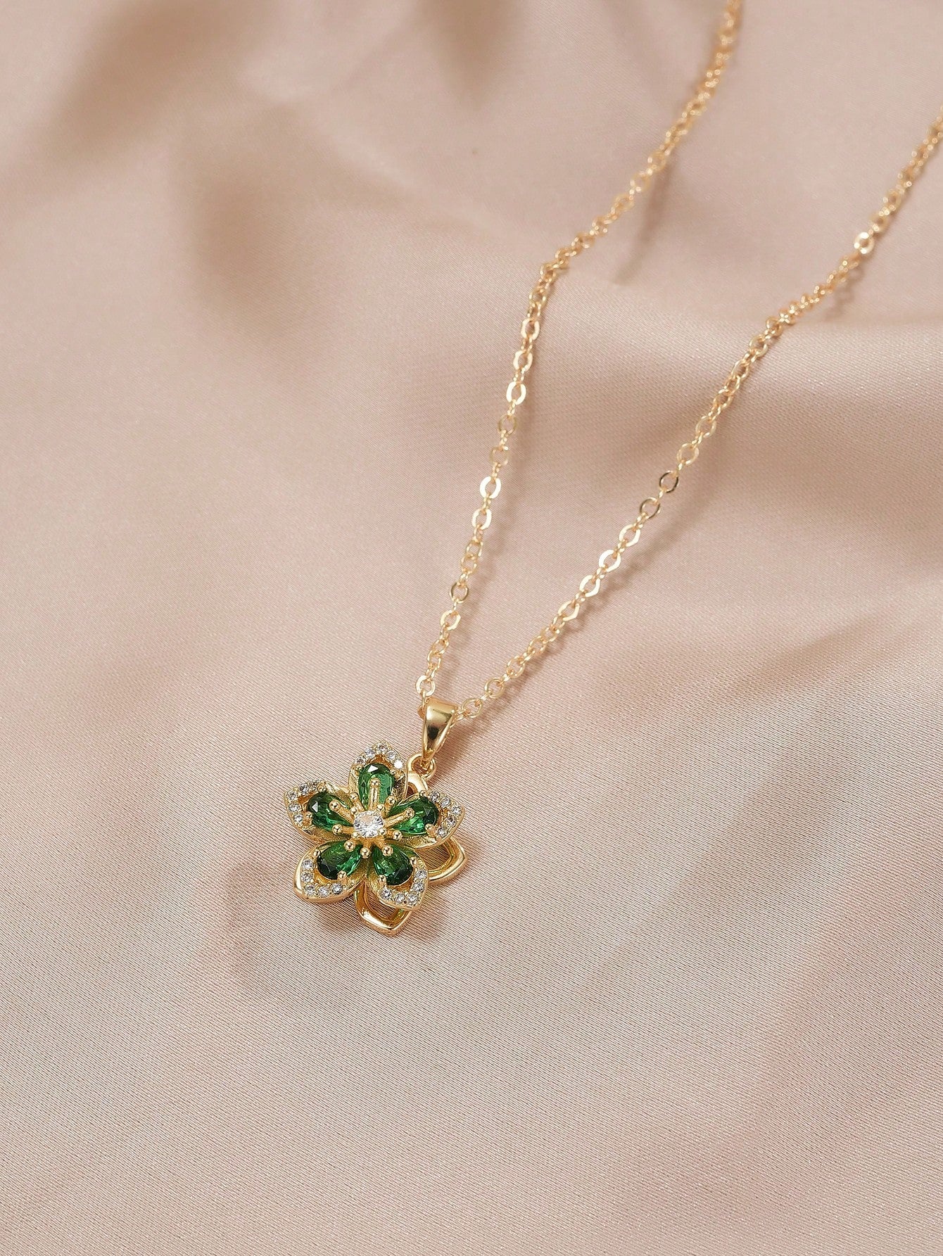 Women’s Plum Blossom CZ Necklace