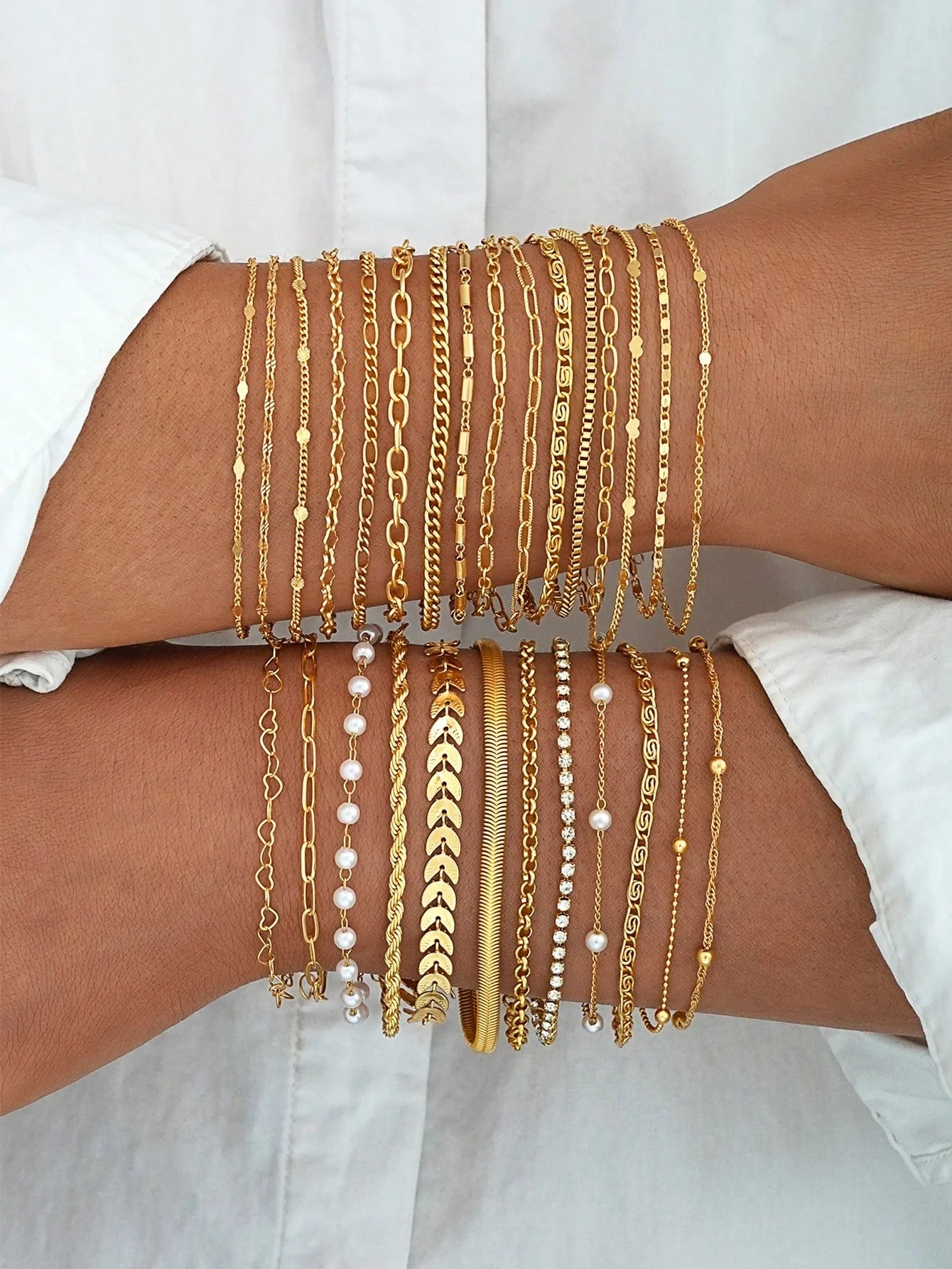 Women’s Layered Heart Bracelet Set