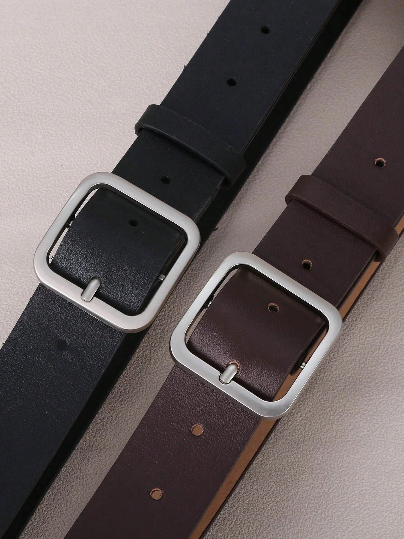 2PCS Minimalist PU Leather Belts