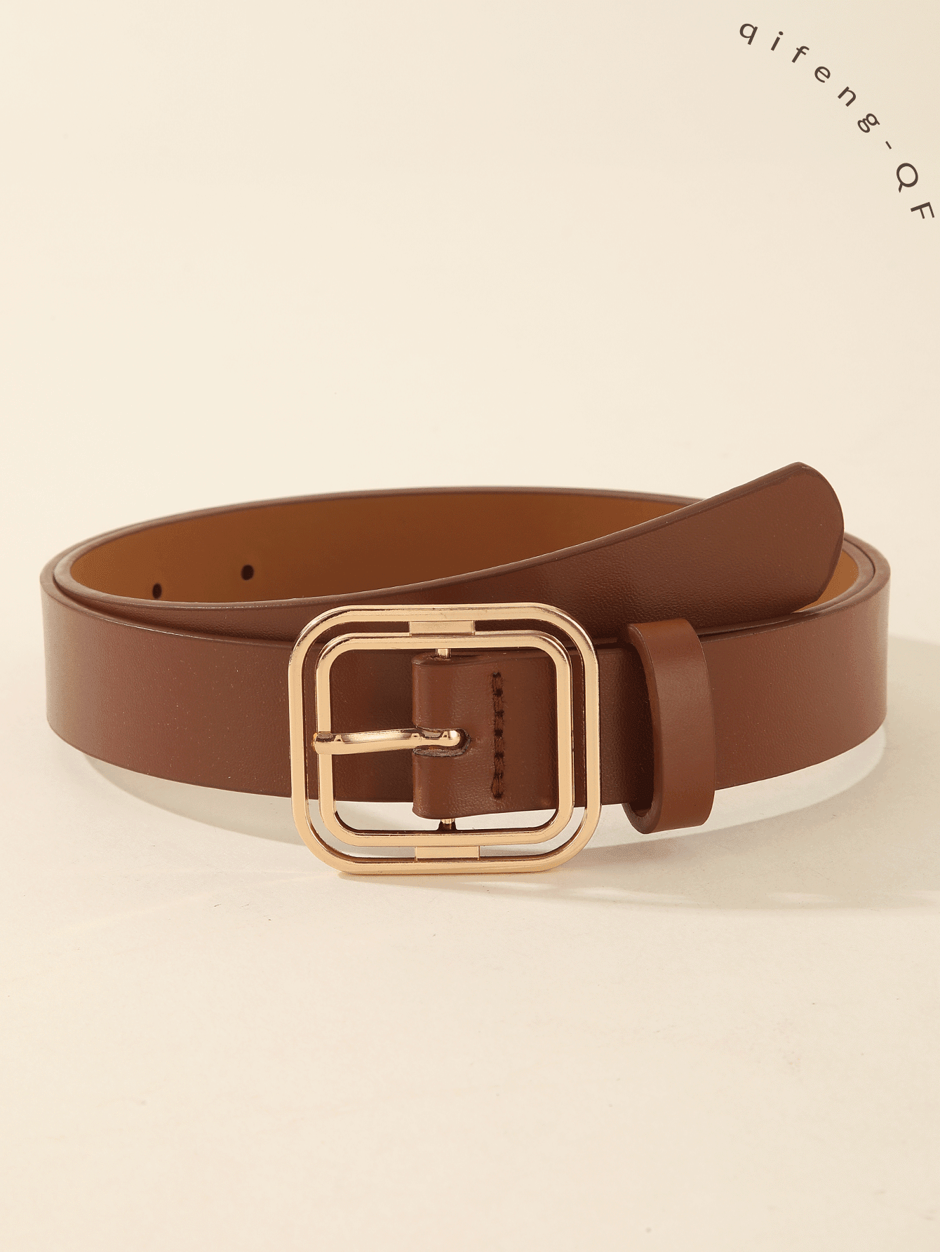 3PCS Gold Square Buckle Belts