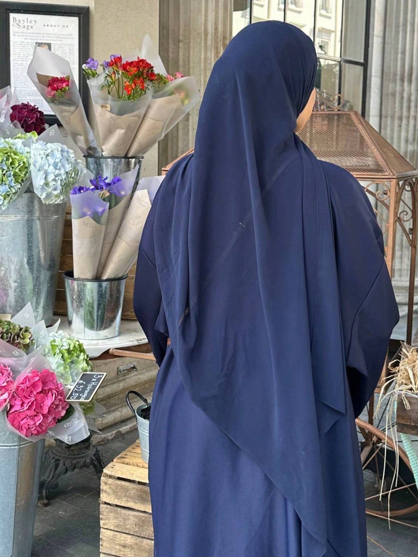 Faux Pearl Chiffon Hijab Scarf