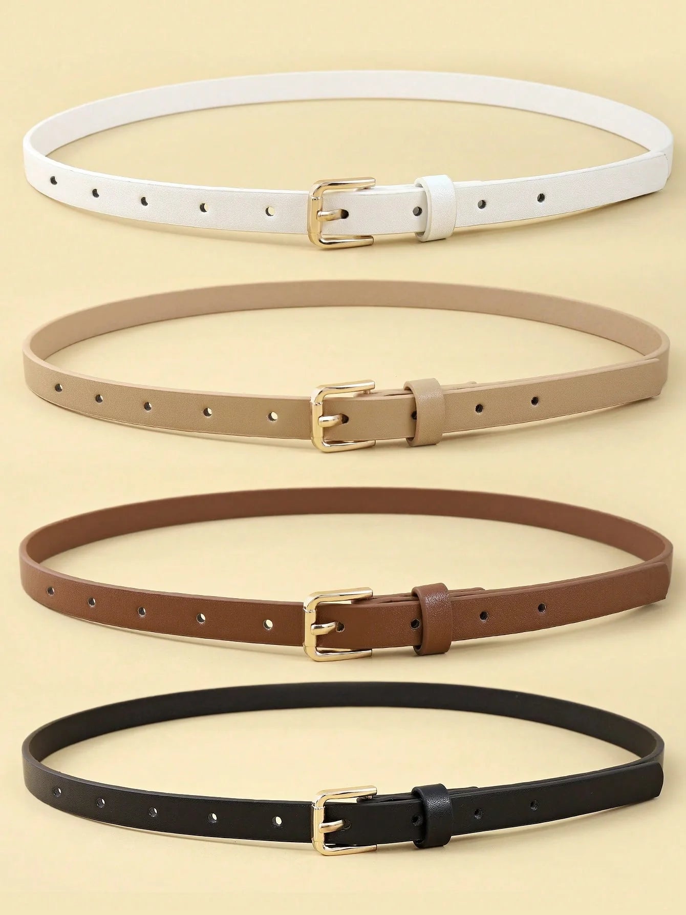 4PCS Minimalist Fashion Belt Set