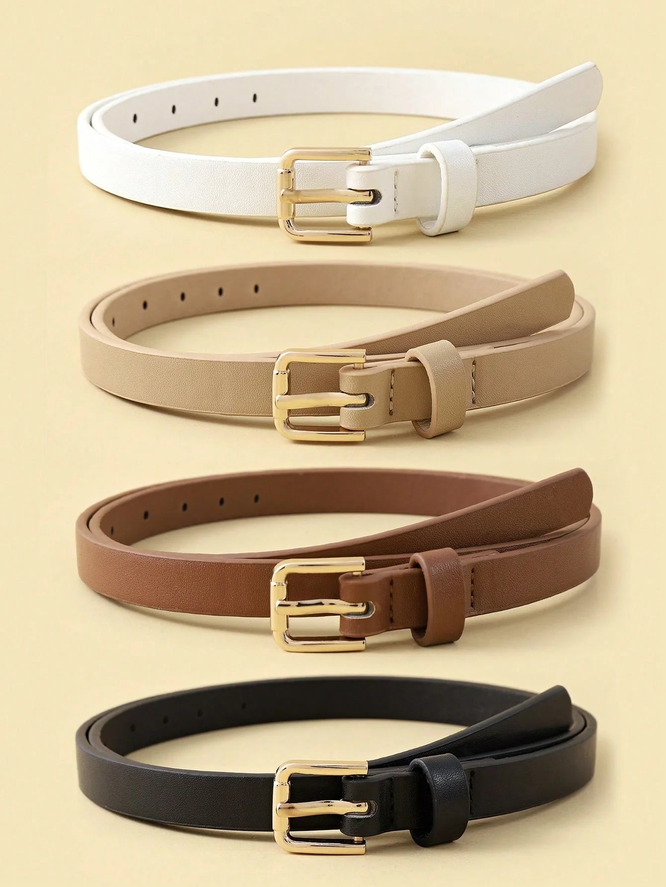 4PCS Minimalist Fashion Belt Set