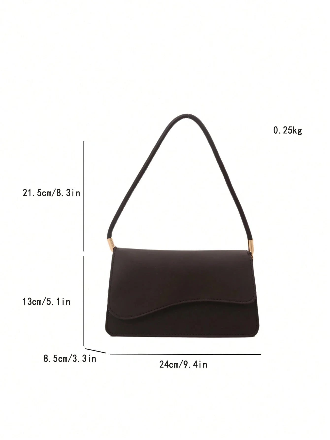Asymmetrical Flap Vintage Shoulder Bag