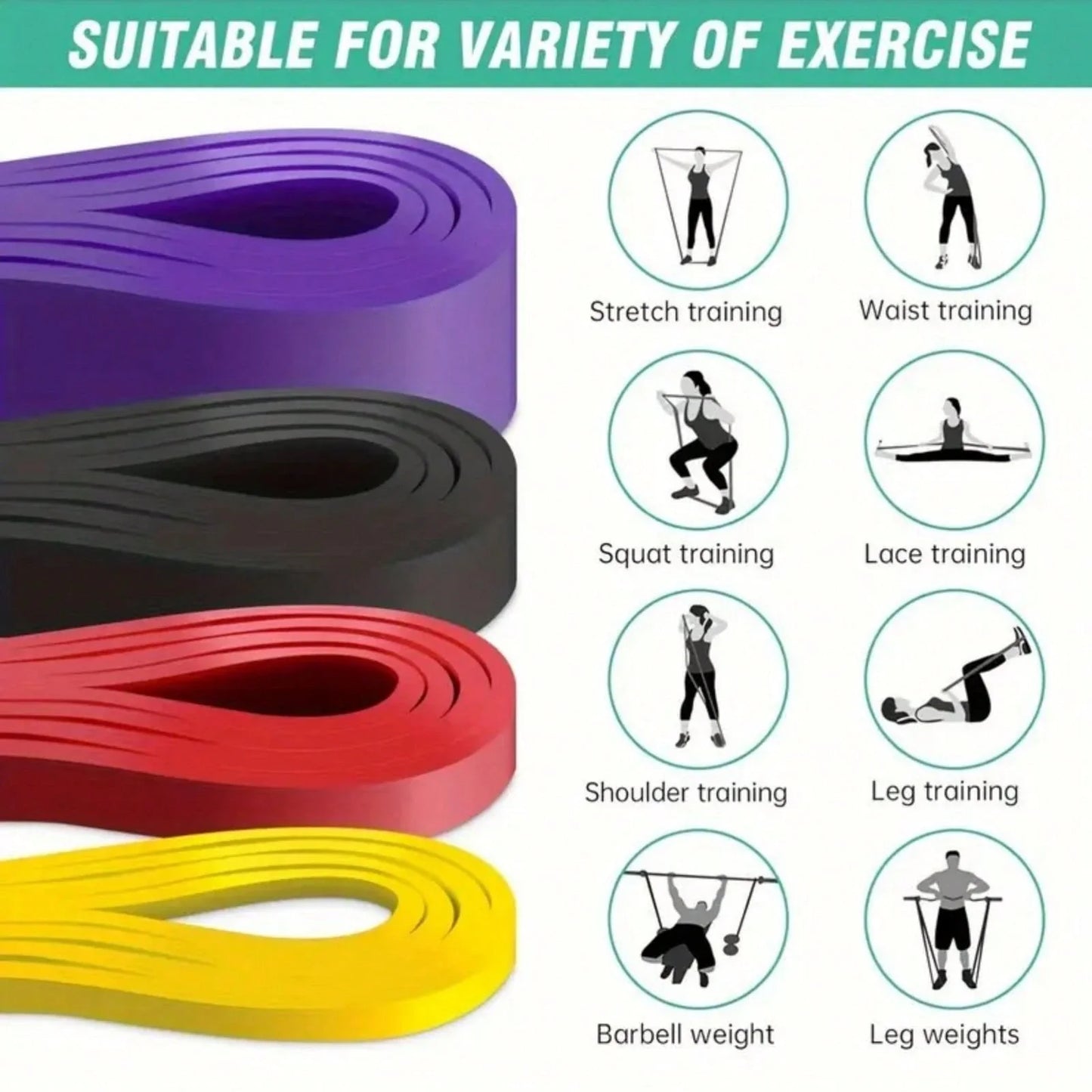 5-Level Resistance Exercise Bands