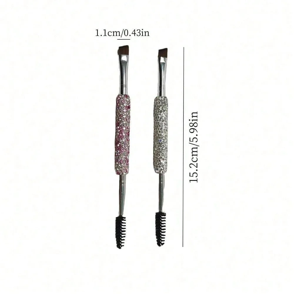 Luxury Dual-Ended Rhinestone Makeup Brush