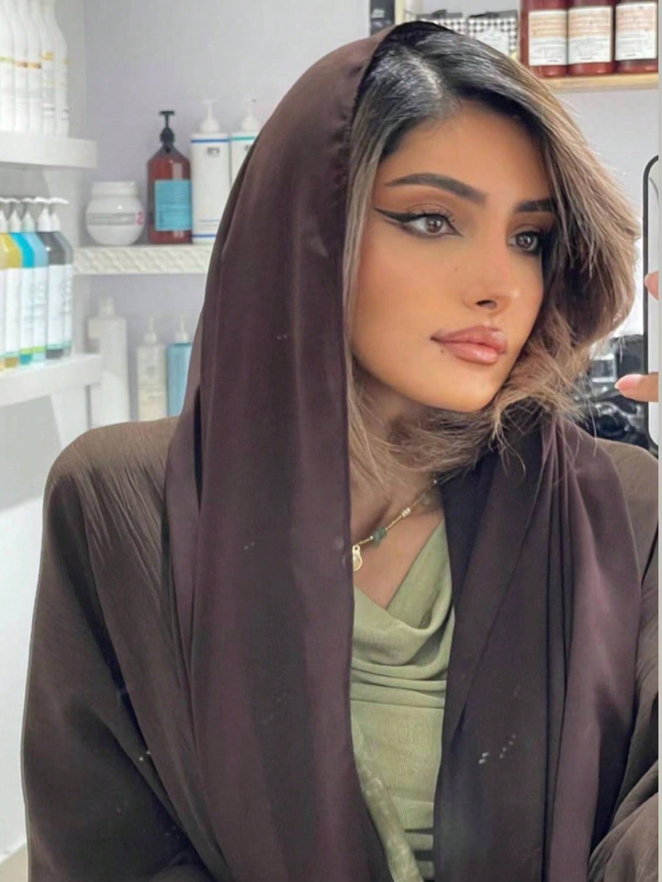 Faux Pearl Chiffon Hijab Scarf