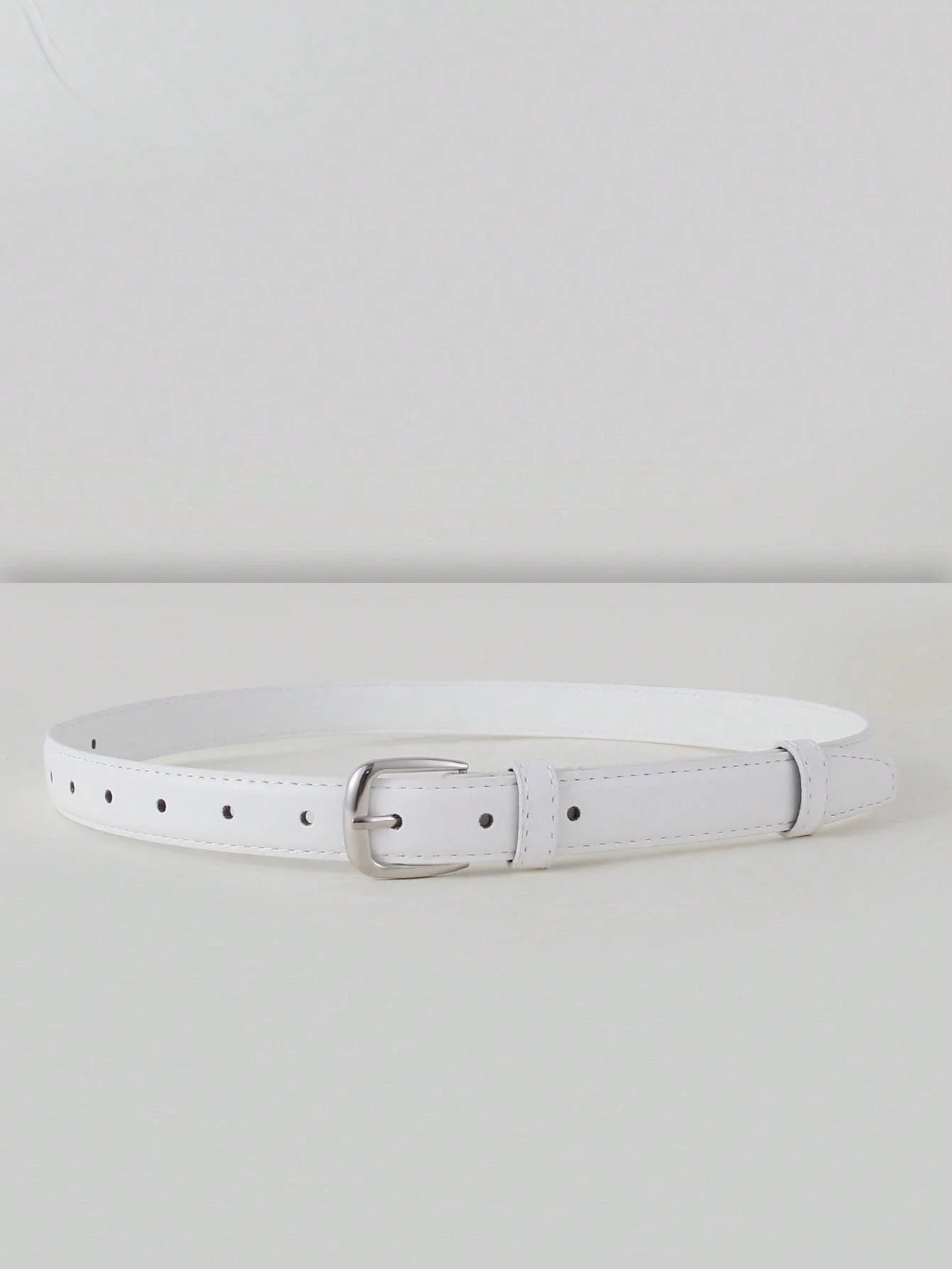 Silver Buckle Leather Women Belt